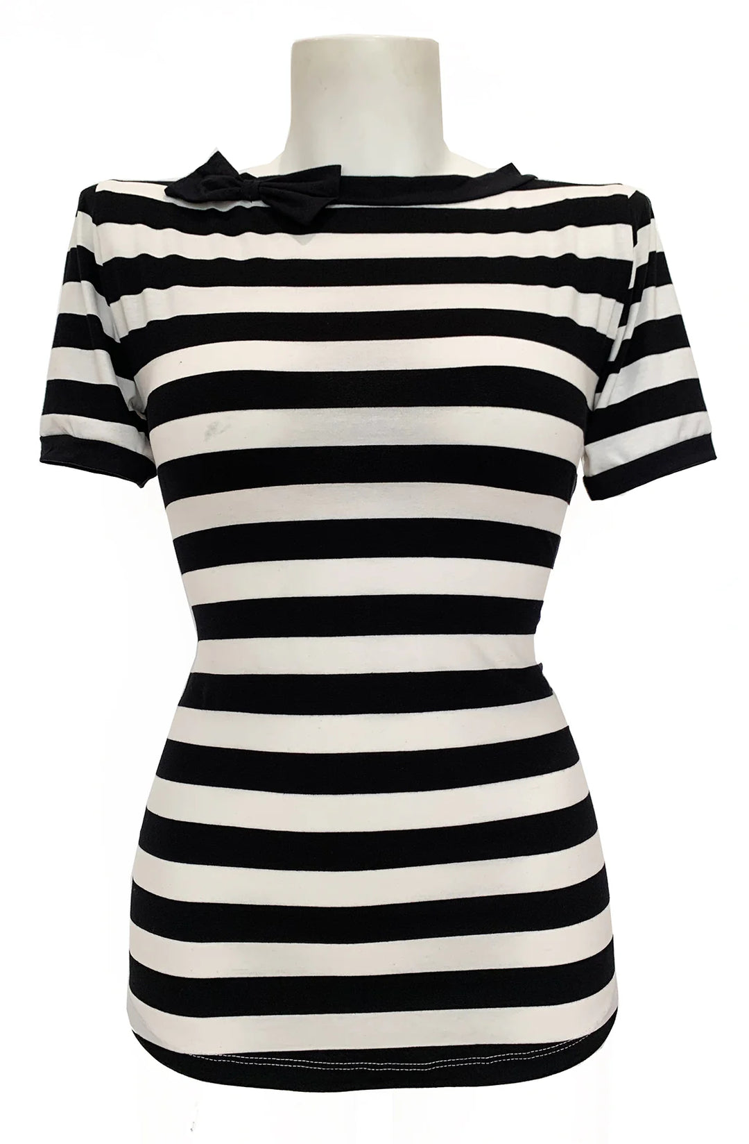 Addams Stripe Short Sleeve Top