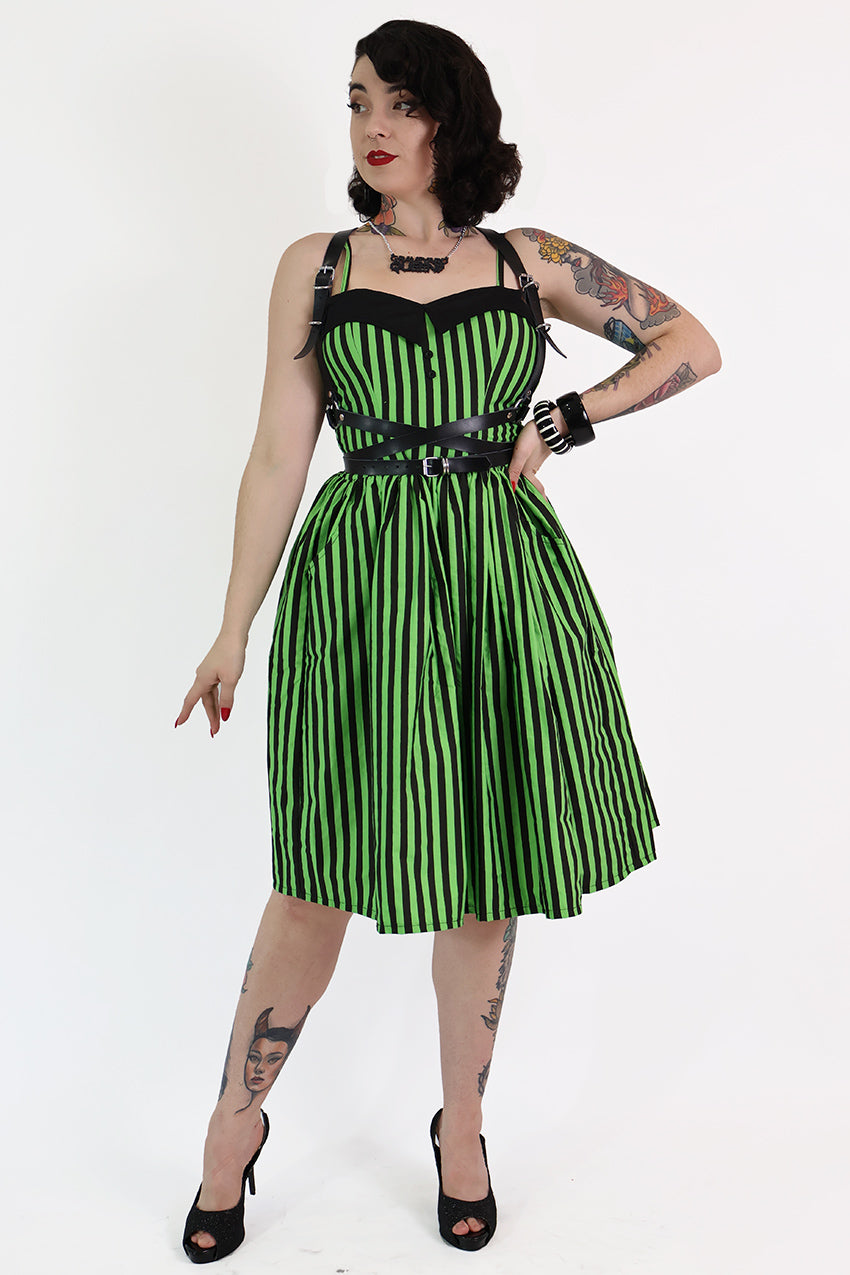 Green Stripe Sundress