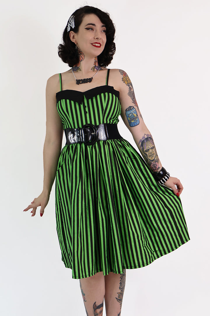 Green Stripe Sundress