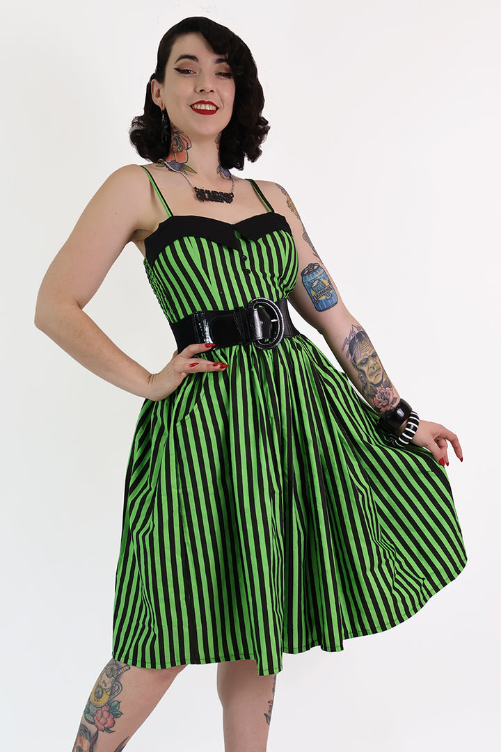 Green Stripe Sundress