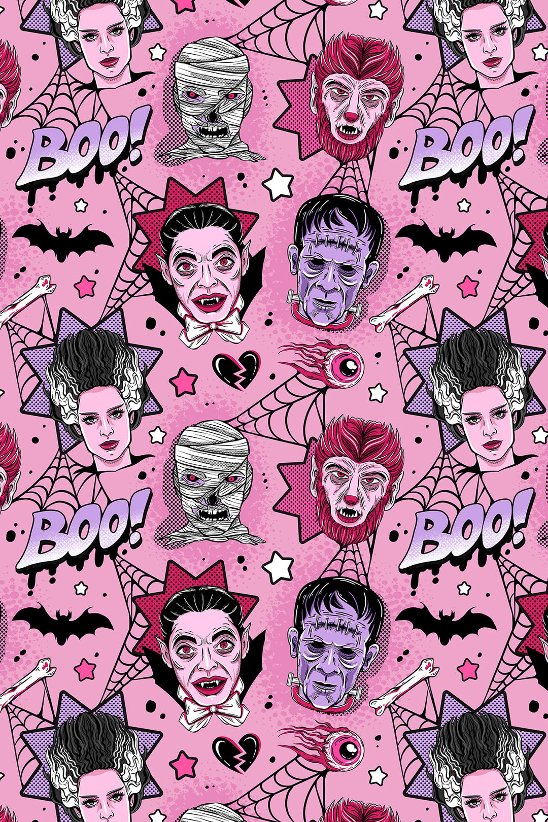 Pink Monster Mash Retro Shirt