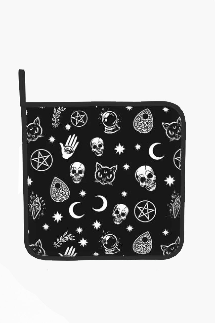 Kitchen Witch Oven Mitt & Pot Holder