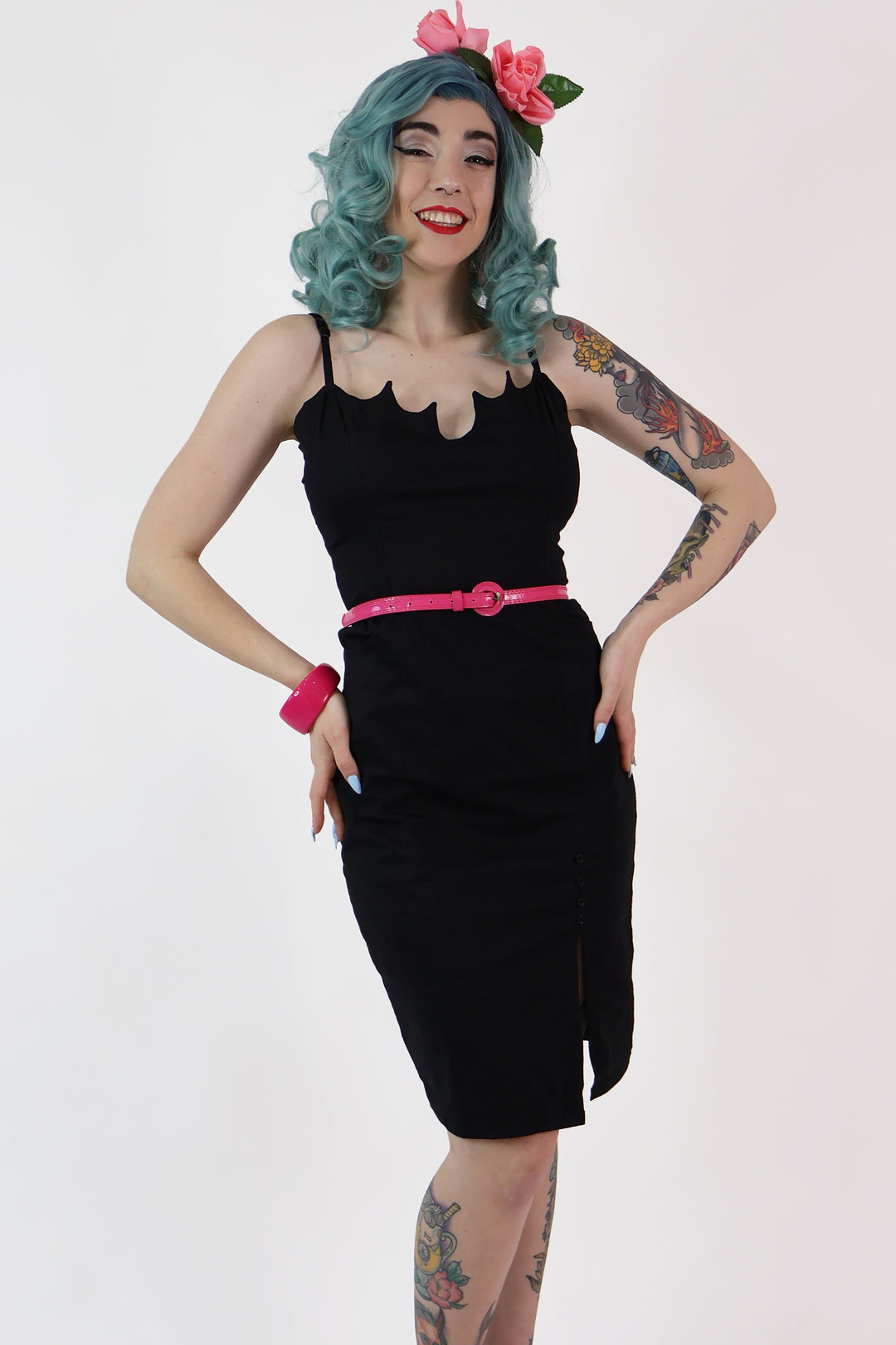 Buffy Black Bat Wiggle Dress