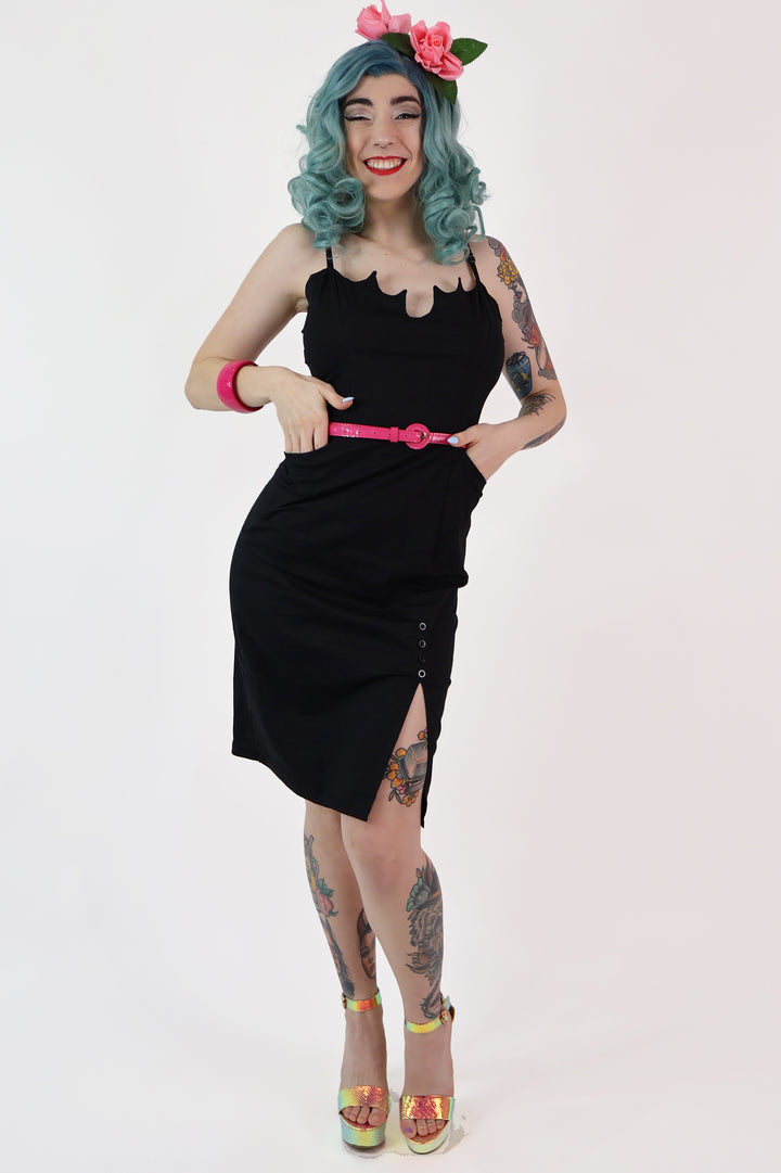 Buffy Black Bat Wiggle Dress