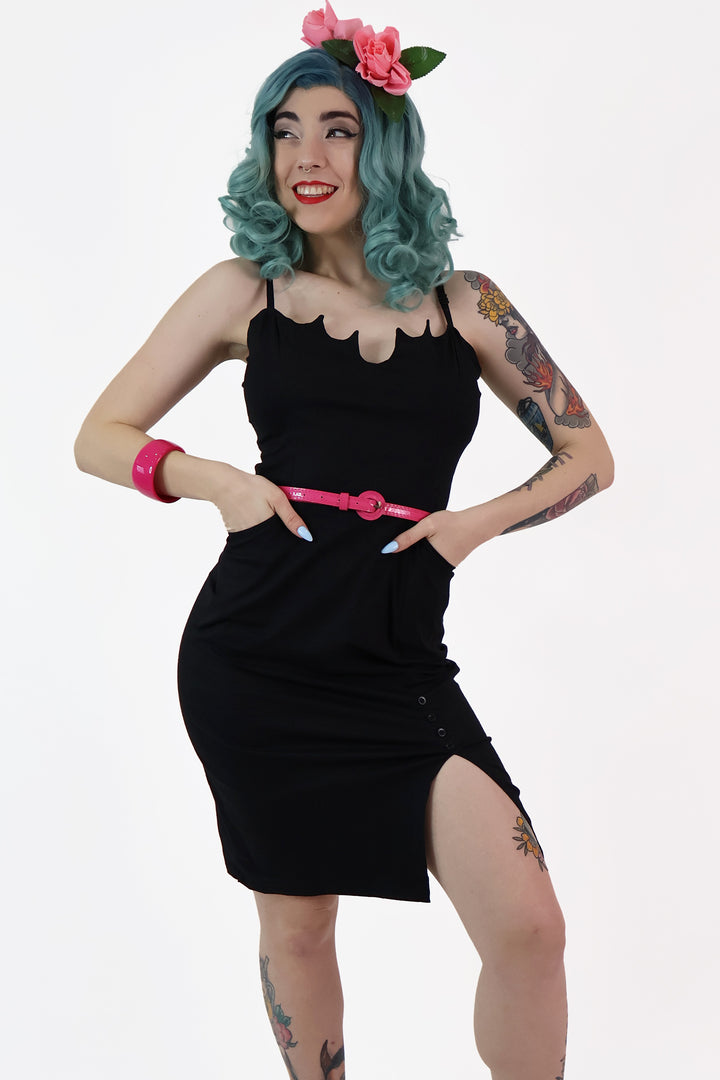 Buffy Black Bat Wiggle Dress