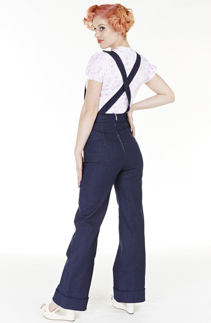 1940's Denim Dungarees - Bonsai Kitten retro clothing, pin up clothing 