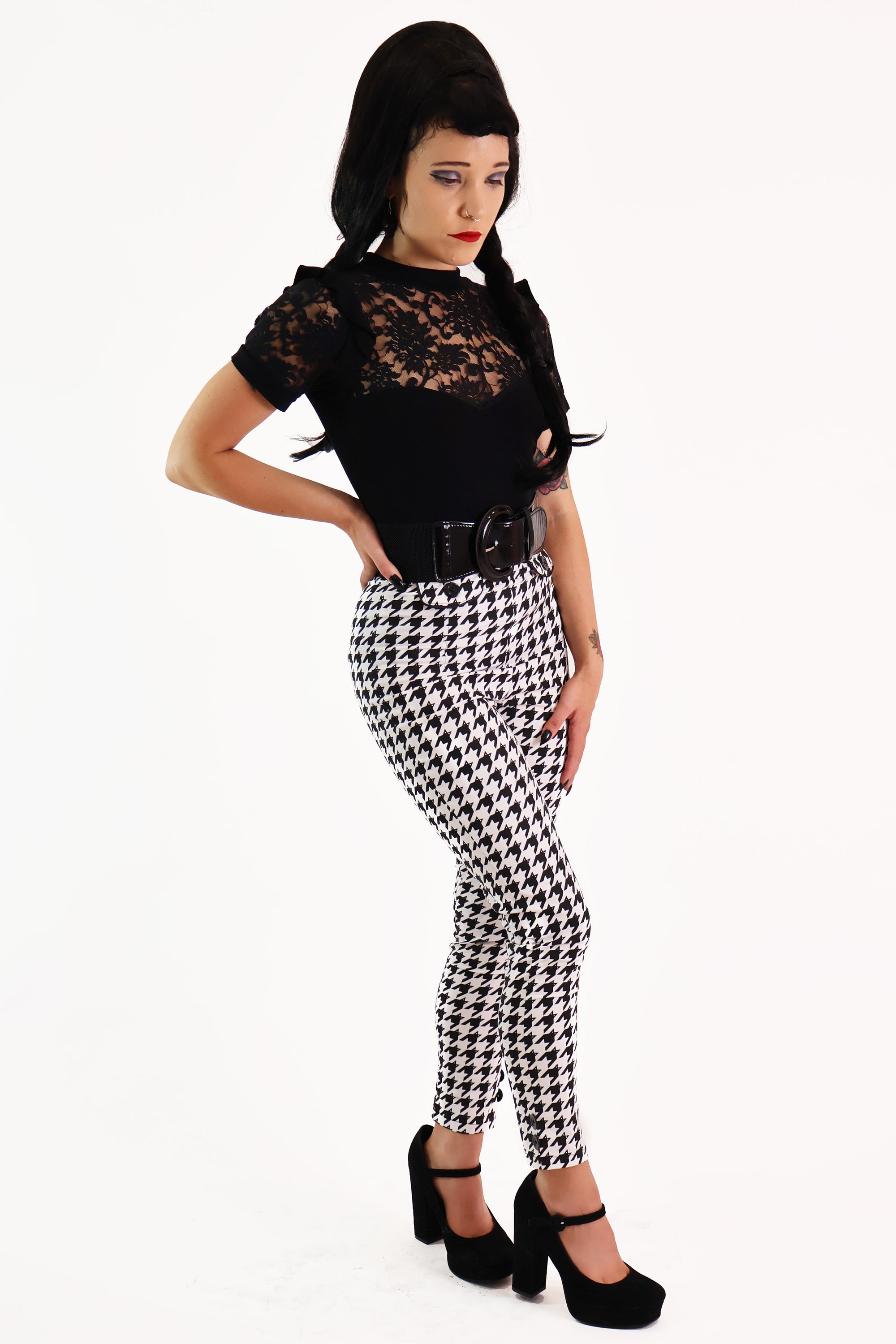 Pinup Girl Clothing Deadly Dames Cigarette Pants in Hounds  Flickr