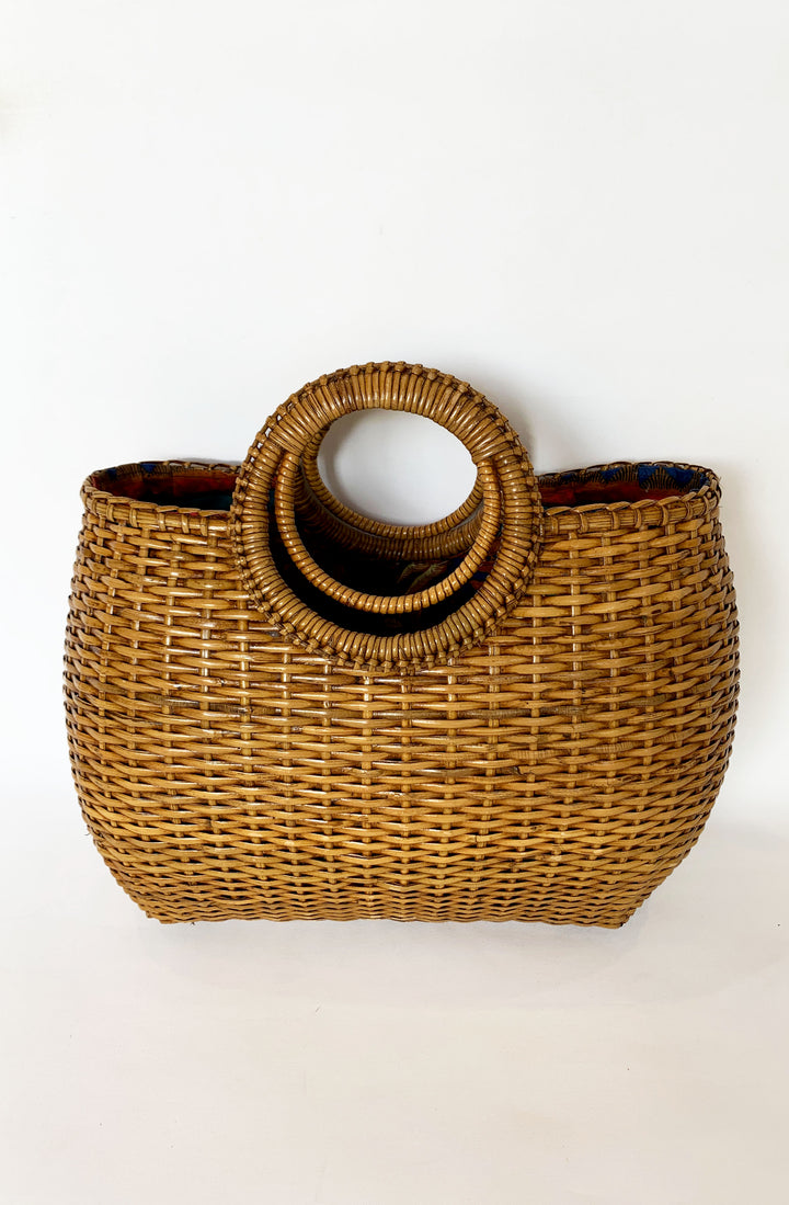 Round Vintage Basket Handbag